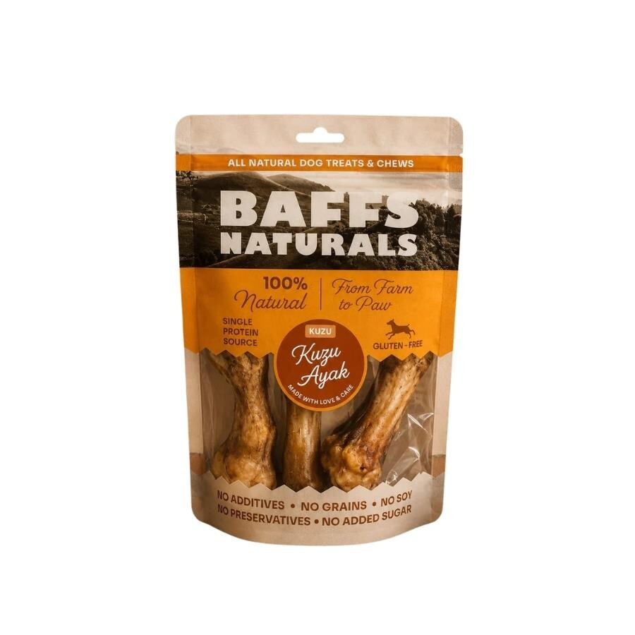 Baffs Naturals Kuzu Ayak Köpek Ödülü Paket 300 GR 3'LÜ | SRC: Barcode: 8683229861953
